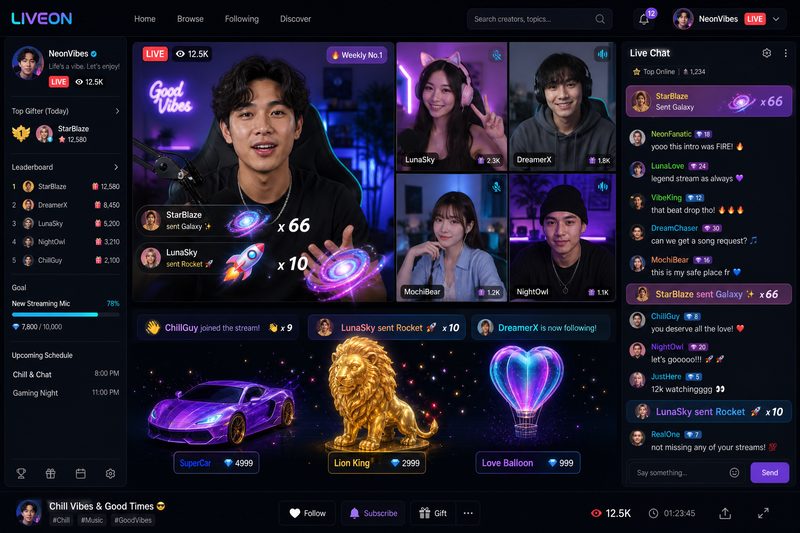 成人视频在线观看实时直播互动界面,创作者与粉丝零距离实时交流